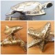 3x Brass Garden Tap Faucet Dolphin Starfish Turtle Spigot Water Vintage Decor