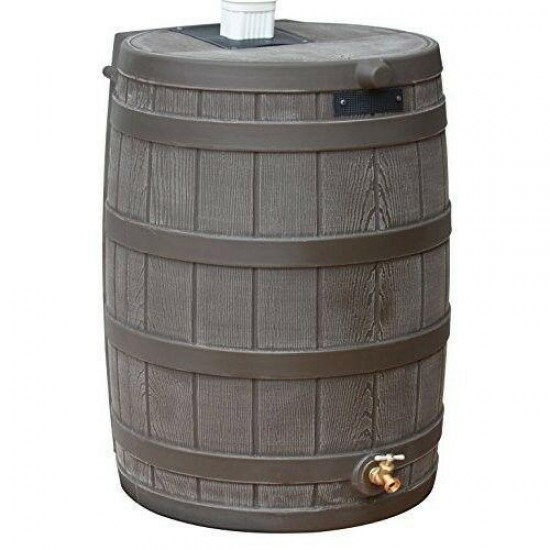 Rain Barrel Water Collector 50 Gallon Flat Back Best Quality Rainwater Storage