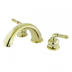 Kingston Polished Brass Magellan Lever Handle Roman Tub Filler Faucet KC362