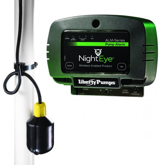 Liberty PUMPS Level Alarm 115vac Includes 9v Battery Wide Angle Float 10 Ft.