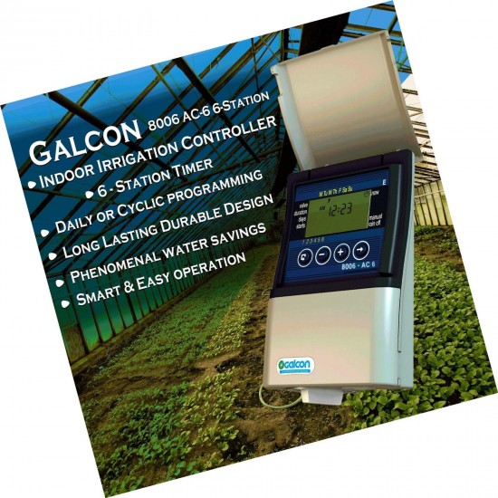 Galcon 8006 AC 6 Station Indoor Irrigation Controller