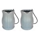 FCMP Outdoor Water Irrigation 45 Gallons Catalina Rain Barrel, Granite (2 Pack)