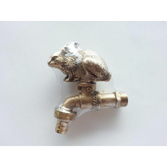 3x Tap Faucet Garden Sink Basin Rabbit Spigot Figurine Vintage Water Home Decor