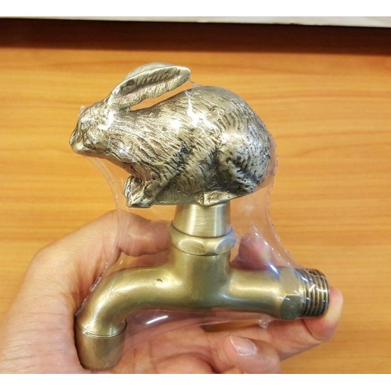 3x Tap Faucet Garden Sink Basin Rabbit Spigot Figurine Vintage Water Home Decor