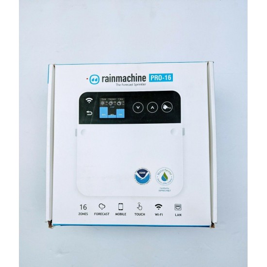 RainMachine Pro-16, Cloud Independent, Touch, 16 Zones Wi-Fi/Ethernet Irrigation