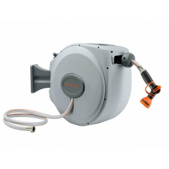 Retractable Garden Hose-Reel with 9 Adjustable Sprayer Nozzle 5/8 in. x 65 FT