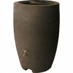 80 Gallon Rain Barrel Outdoor Water Storage Pot Planter Collector Garden Flowers