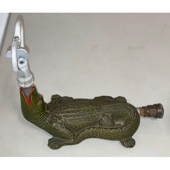 Antique Allegheny Bronze Works Alligator Lawn Sprinkler Original Very Nice 11