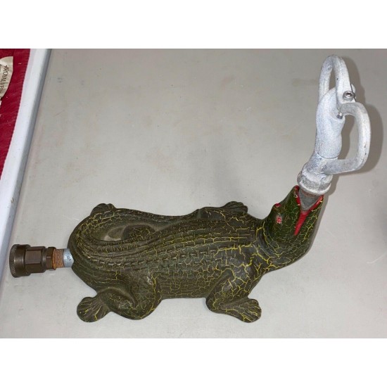 Antique Allegheny Bronze Works Alligator Lawn Sprinkler Original Very Nice 11