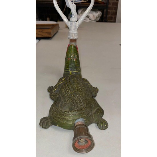 Antique Allegheny Bronze Works Alligator Lawn Sprinkler Original Very Nice 11