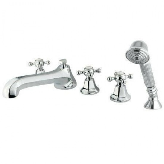 Kingston Brass KS43015BX Roman Tub Faucet With Hand Shower Polished Chrome