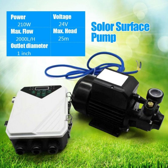 210W Solar Swimming Pool Pump Solar Water Above-Ground Vortex Pump W/ Controller