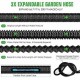 200 ft Flexible and Expandable Garden Hose - Strongest Triple Latex 200ft Black