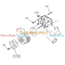 Water Pump 437924A1 for Case Crawler Excavator CX350 CX350B CX330 CX290B 6HK1