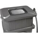 FCMP Outdoor Home Outdoor Wood Grain Rain Water Catcher Barrel, Gray (2 Pack)