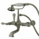 Kingston Brass Satin Nickel Wall Mount Clawfoot Tub Faucet W Hand Shower CC541T8