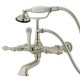 Kingston Brass Satin Nickel Wall Mount Clawfoot Tub Faucet W Hand Shower CC541T8