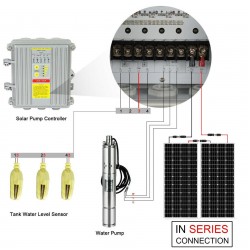 12V Solar Deep Well Water Pump Submersible for Livestock Watering Cabin