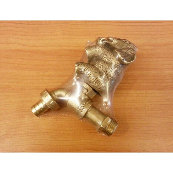 3x Brass Garden Bear Elephant Tiger Spigot Faucet Wild Animal Vintage Water Deco