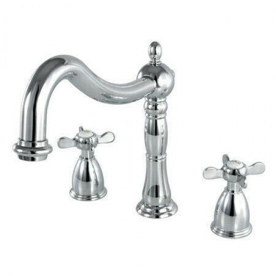 Kingston Brass KS1341BEX Roman Tub Filler With Cross Handle CP