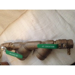 Wilkins 950XLT2 Lead Free Plumbing Double Check Valve Brass Backflow Preventer=$