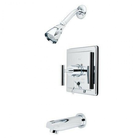 Kingston Brass Chrome Finish Manhattan Tub & Shower Faucet KB86510CML