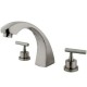 Kingston Brass Satin Nickel Manhattan Roman Tub Filler Faucet KS4368CML