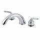 Kingston Brass Chrome Magellan Lever Handle Roman Tub Filler Faucet KC361