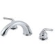 Kingston Brass Chrome Magellan Lever Handle Roman Tub Filler Faucet KC361