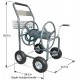 Ashman Garden Hose Reel Cart - 4 Wheels Portable Garden Hose Reel Cart with Rust