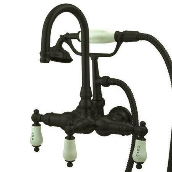 Kingston Brass Cc9t Clawfoot Tub Filler Vintage Faucet Triple Handle Oil Rubbed Bronze