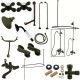 Kingston Brass CCK1185AX Leg Tub Kit With Faucet Body Metal Cross Han