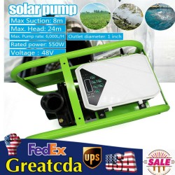 USA 550W Solar DC Pressure Pump Surface Water Transfer Off Grid High Pressure US