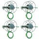 Yard Butler 100 Foot Wall Mounted Swivel Steel Garden Hose Reel (4 Pack)