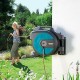 Retractable Battery Operated Hose Reel 115-Feet With Convenient Hose Guide