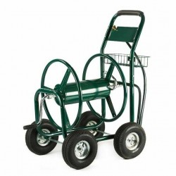 ALEKO GHRC400 Heavy Duty Hose Reel Cart Industrial 4 Wheel 400 Foot Capacity...