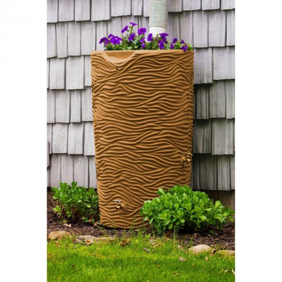 Impressions Palm 65 Gallon Rain Saver - Terra Cotta