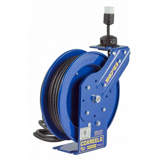 Coxreels Ez-coil Safety Series Power Cord Reel With Single Receptacle - 50 Ft.