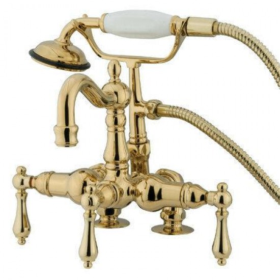 Kingston Brass Wall Mount Clawfoot Tub Filler With Hand Shower CC1013T2