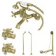 KINGSTON BRASS CCK265SBD CCK265SBD Vintage Wall Mount Clawfoot Faucet Package,