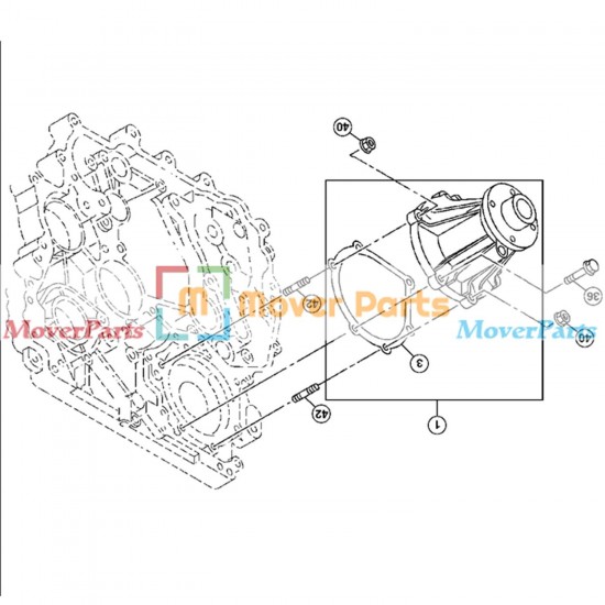 Water Pump 8980476884 for John Deere Excavator 135D 135G