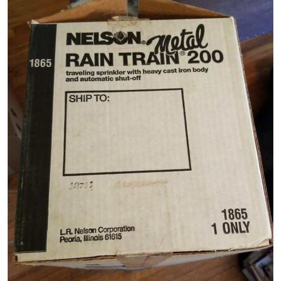 Nelson Rain Train 200 Metal Traveling Sprinkler Heavy Cast Iron Body Automatic