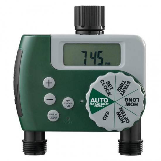 2-Zone In-Ground 1/2 In. Sprinkler System With Hose Faucet Timer