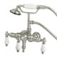 Kingston Brass Cc23t Clawfoot Tub Filler Vintage Faucet Triple Handle Satin Nickel