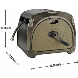 Giraffe Metal Hose Reel Durable Hideaway Garden Hose Reel 130ft Hose Capacity...