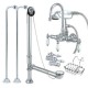 Kingston Brass Cck10tss-sb Vintage Standing Clawfoot Tub Filler With 1.8 GP