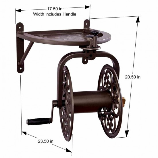 Liberty Garden Navigator Wall-Mounted 360 Deg Rotate Garden Hose Reel (2 Pack)