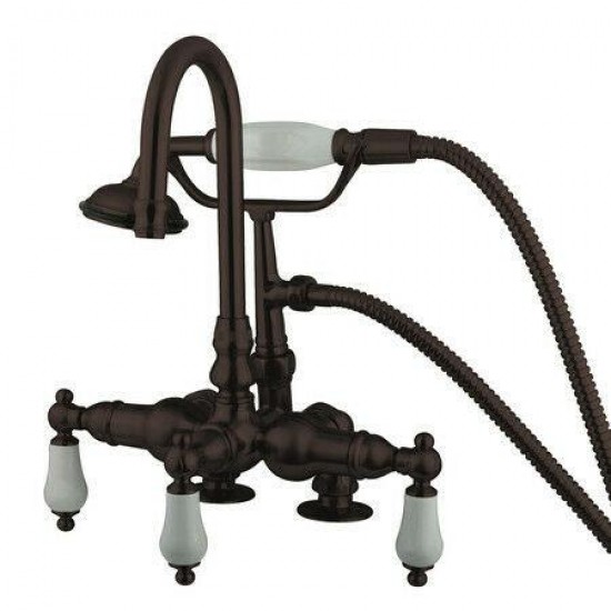 Kingston Brass Cc15t Clawfoot Tub Filler Vintage Faucet Triple Handle Oil Rubbed Bronze