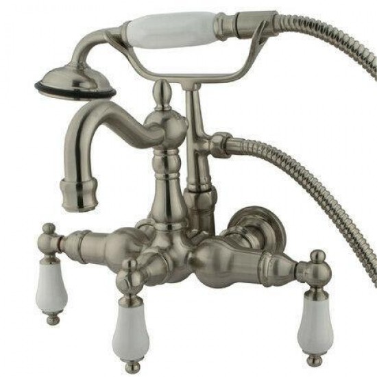 Kingston Brass Wall Mount Clawfoot Tub Filler With Hand Shower CC1011T8