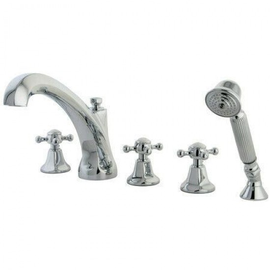 Kingston Brass KS43215BX Metropolitan Roman Tub Filler With Hand Shower With